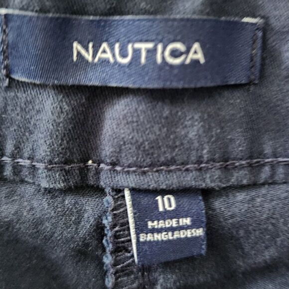 NAUTICA Flat Front Shorts | Navy Blue | Women's Size 10 - Picture 6 of 6